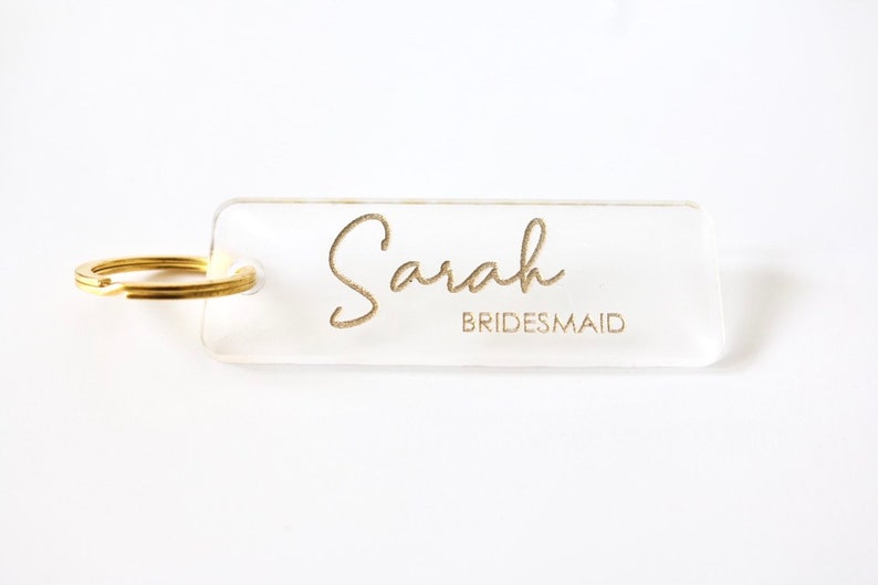 Bridesmaid Keychain Wedding Party Gift Acrylic Keychain Bridesmaid Proposal Maid of Honor Gift Bridesmaid gift Bridesmaid Box Gift W1 W2 SinglePiece Keychain