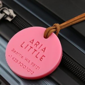 Personalized Luggage Tags Luggage Tag Personalized Diaper Bag Baby Tag Wedding Bridesmaid Holiday Engraved Travel Gift back to school A4 image 8