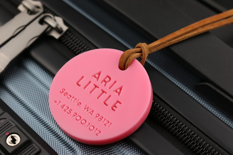 Personalized Luggage Tags Luggage Tag Personalized Diaper Bag Baby Tag Wedding Bridesmaid Holiday Engraved Travel Gift back to school A4 image 8