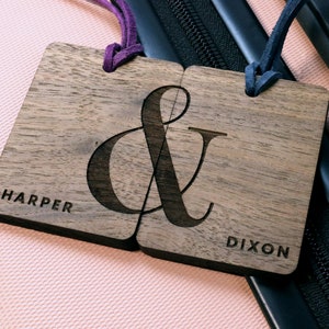 Couples Personalized Luggage Tag Newlywed Anniversary Mother's Day Couple Gift Puzzle Piece Tags Keychains Luggage Accessory Travel C11