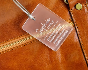 Engraved Acrylic Luggage Tag Travel Bag Tags Mother&#39;s Day Wedding Gift Honeymoon Personalized Name TagPilot Crew Hostess Birthday Gift M1