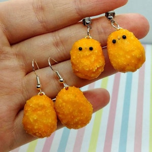 Super Cute Chicken Nugget Charmkeychain Adorable Food Charm Etsy