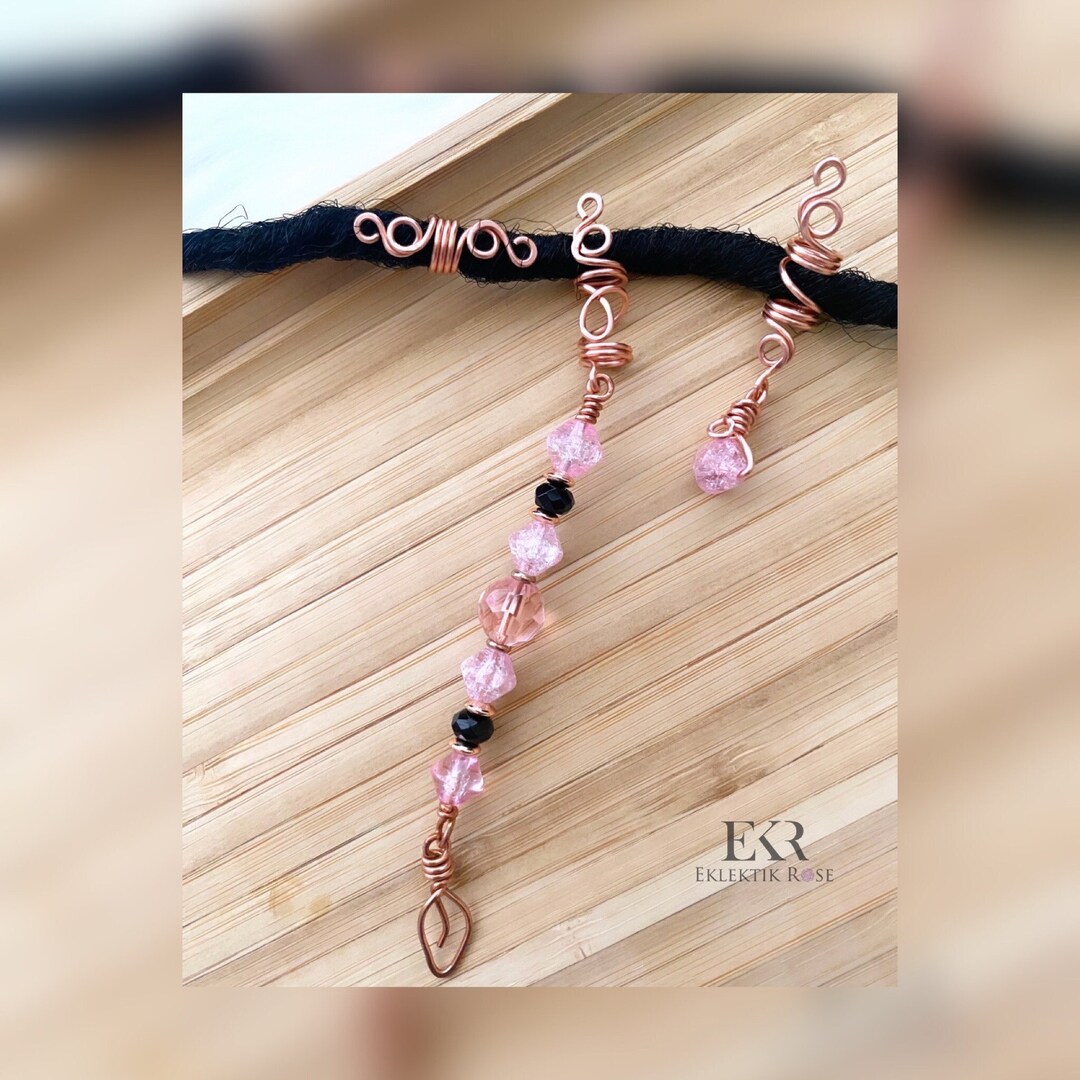 3 PIECE Beaded Loc Jewelry Set Hair Braid Jewelry, Dreadlock Jewelry, Divine Feminine, Witchy