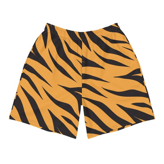 Tiger Print Athletic Long Shorts 