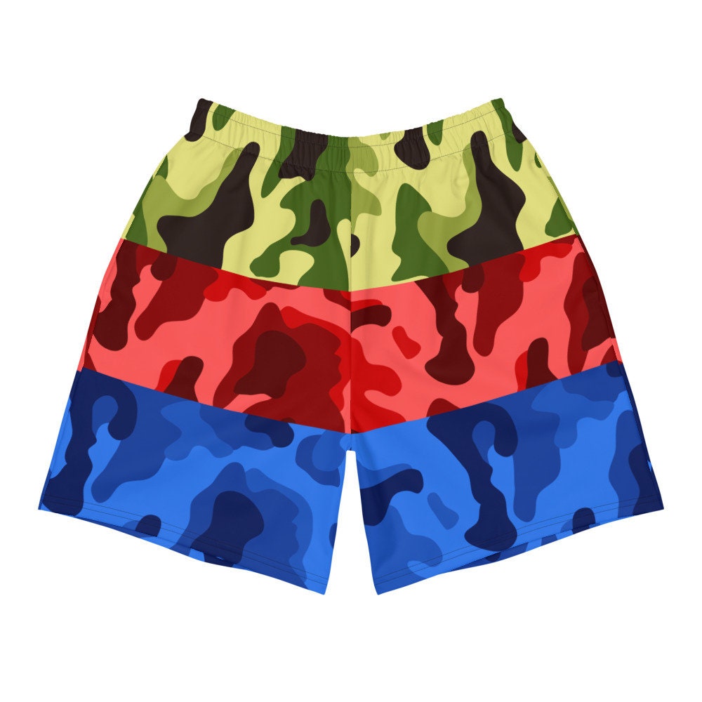 Tri Camo Sportliche Long Shorts Camouflage Hypebeast Shorts Etsy