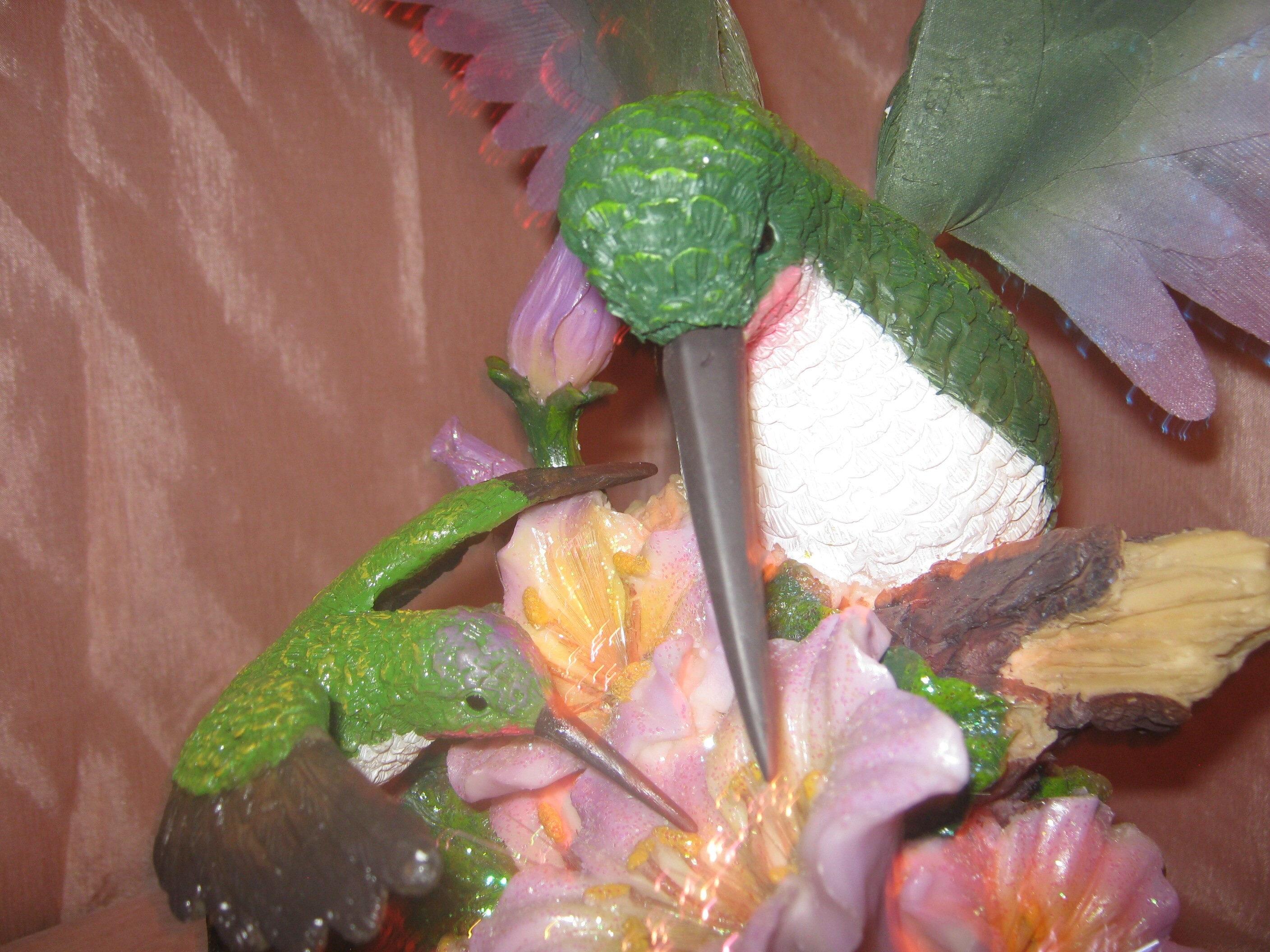 New Moving Wing Statue Hummingbird Fiber Optic Ligting Very Etsy