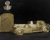 Avon Stanley Homer Collectible Vintage Gold Packard and Cadillic , Special Edition Aftershave Decanters
