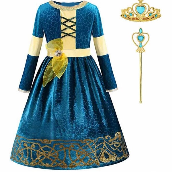 Enviar hoy, Vestido valiente de Mérida, Disfraz de niña pequeña, Mi primer viaje de Disney, Cosplay de cumpleaños, Disfraz de princesa Mérida, Tema de fiesta