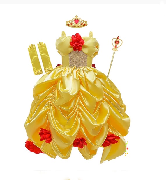 My First Disney Tripbelle Dressbeauty And The Beast Toddler Etsy