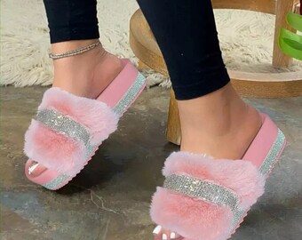 diamond platform sandals