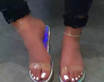 sandals with bling on them