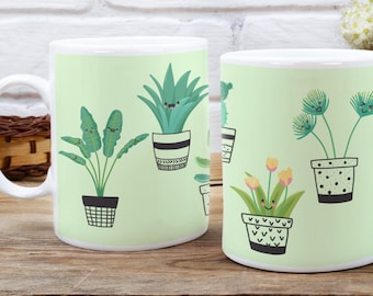Potted Cacti Cactus Succulent Plant mug cactus lover mug Plant mug