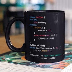 Cpp C++ Kaffee Programmierer Programmierer Programmierer cpp Schwarze Kaffeetasse Geschenk C++ Software Programmierer