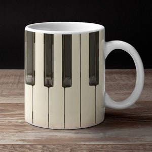 piano keys mug