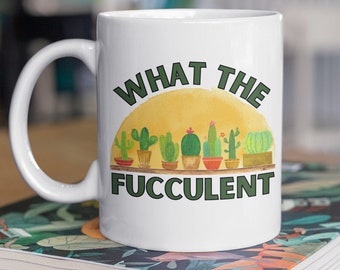 Lo que la taza fuculenta para los amantes de las plantas suculentas planta divertida cactus gran taza de té regalo de jardinería Lo que el suculento regalo divertido para ella