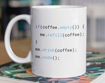 Kubek Java Developer, Kubek do kawy do kodowania, Prezent dla programisty, Prezent dla programisty, Kubek do kodowania Java, Zabawny prezent dla programisty, Prezent dla programisty oprogramowania Java