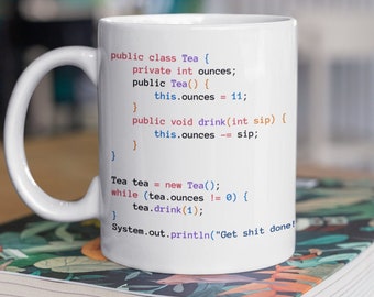 Kubek Java Tea Class White - Kubek Programisty