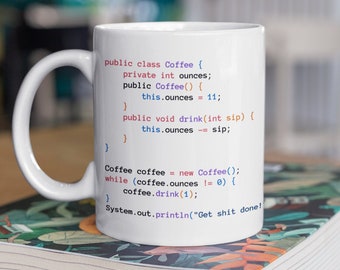 Kubek Java Coffee Class, Kubek Java Developer Coding, Prezent dla programisty