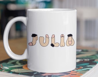 Taza de pene, regalo personalizado, taza personalizada divertida, regalo de amigo inapropiado, regalo de cumpleaños del mejor amigo, regalo personalizable, regalo de pene