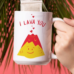 I Freakin Lava You A Lot, 11oz funny valentine mug, mug for boyfriend, mug  for girlfriend, valentines day gift, gift for valentine, pun mug