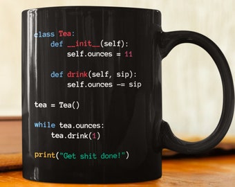 Python ティーマグ クラスコーディング ブラック Python プログラミングマグ