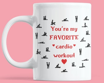 You're My Favorite Cardio Workout Mug, Gift For Him, Gift For Her, Couple Coffee Mug, Hot Boyfriend Gift, Boyfriend Mug, Girlfriend Mug
