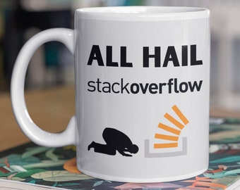 Programmierer Tasse, All Hail Stapelüberlauf Python Tasse, Code Tasse, Programmierer Tasse, Code Tasse, Programmierer Tasse, Code Mug, javapyp becher, software