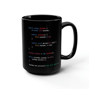 Java koffiemok programmeur codeur ingenieur Java zwarte thee mok cadeau Java software ontwikkelaar, theekopje afbeelding 6