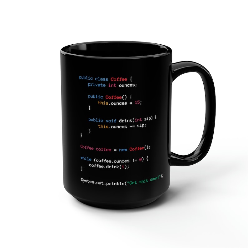 Java koffiemok programmeur codeur ingenieur Java zwarte thee mok cadeau Java software ontwikkelaar, theekopje afbeelding 6