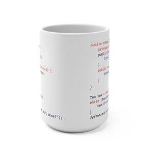 Java Tea Class White Mug - Programmer Mug image 8