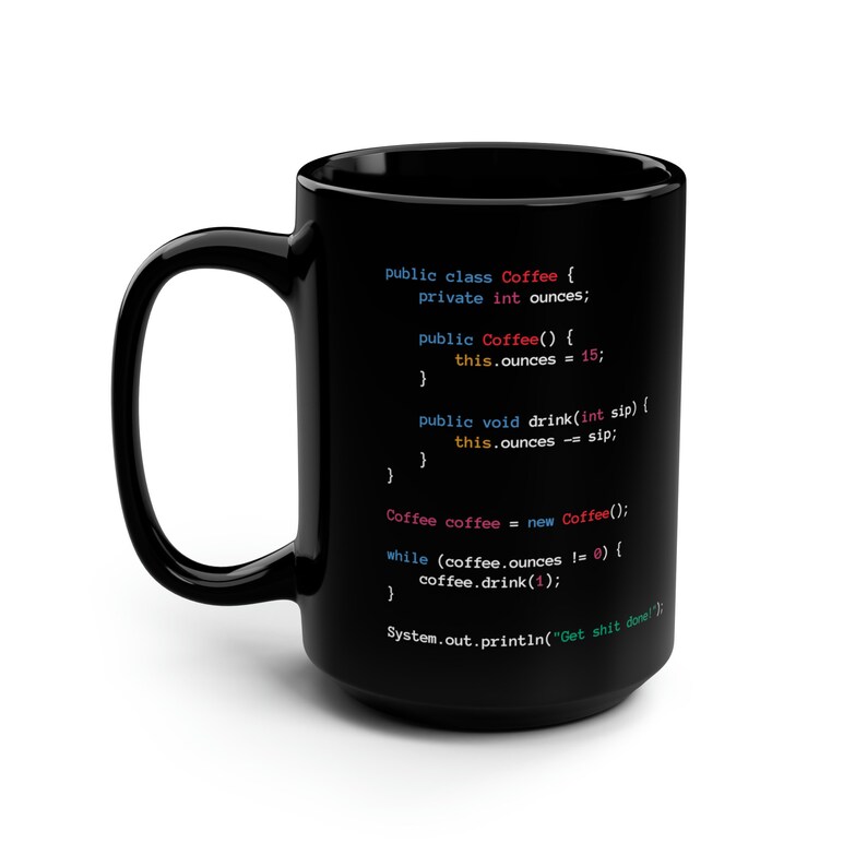 Java koffiemok programmeur codeur ingenieur Java zwarte thee mok cadeau Java software ontwikkelaar, theekopje afbeelding 5