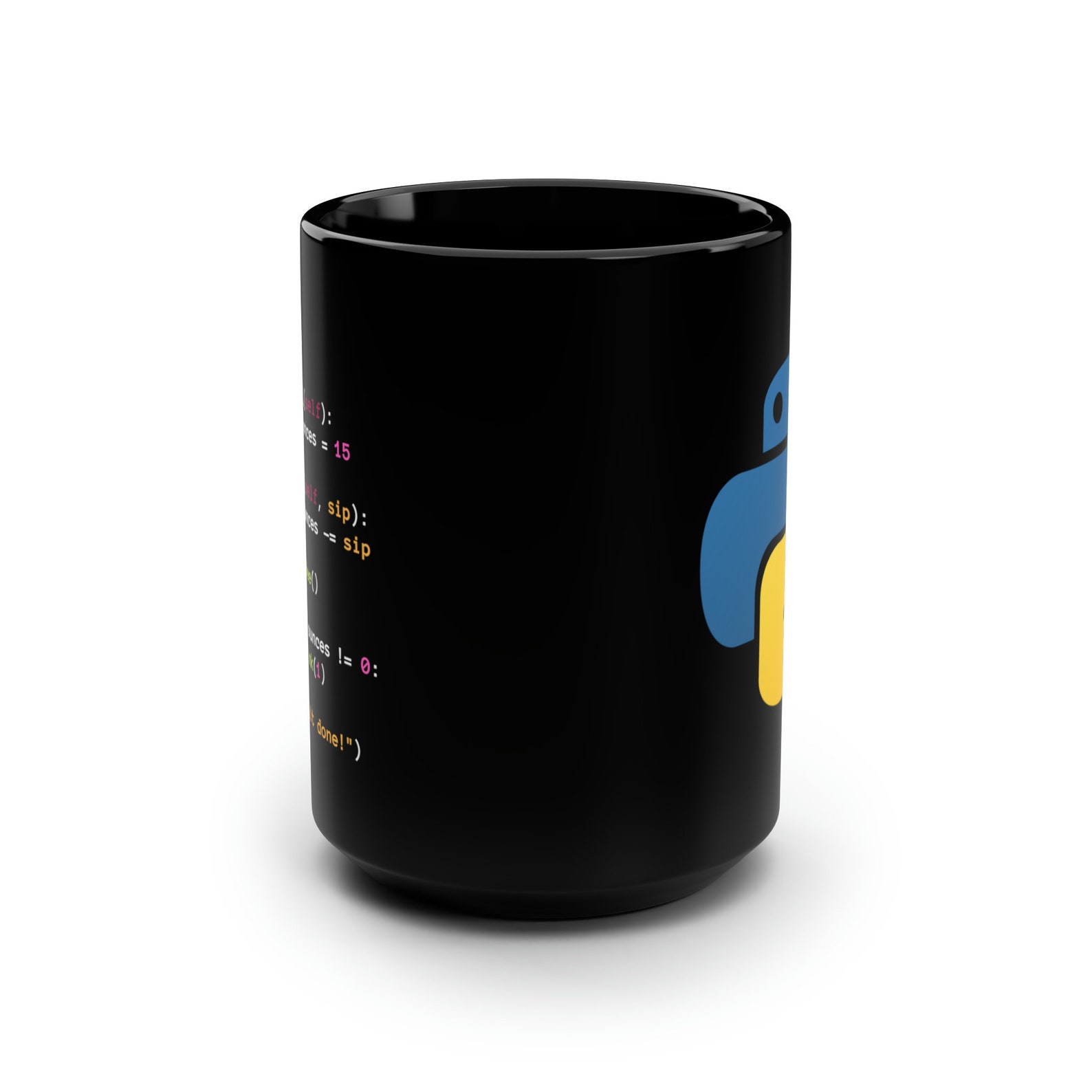 Programmer Coder Engineer Python Black Coffee Mug Gift Python Developer ...