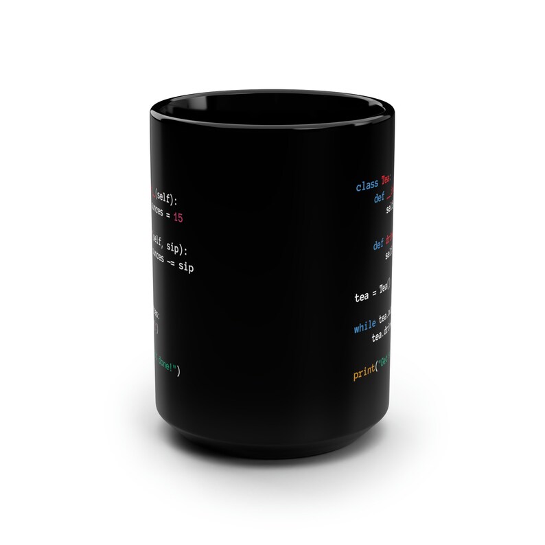 Python Tea Mug Class Coding Black Python Programming Mug image 7