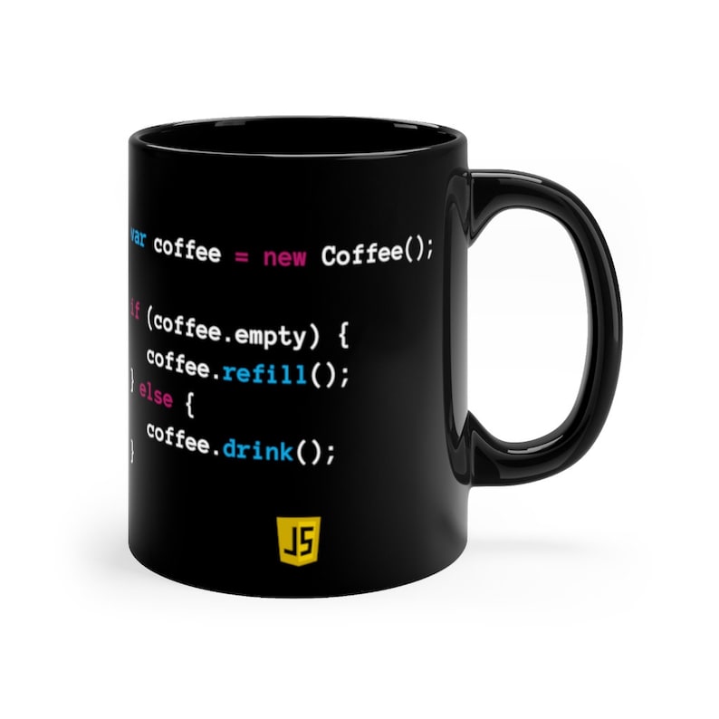 Javascript Black Mug Programmer Mug Software Engineer Coffee - Etsy