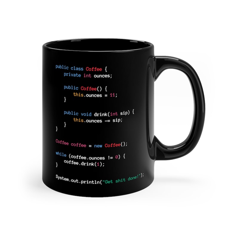 Java koffiemok programmeur codeur ingenieur Java zwarte thee mok cadeau Java software ontwikkelaar, theekopje afbeelding 2