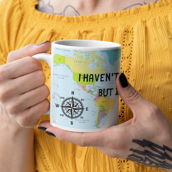 I Haven't Been Everywhere but It is on My List Travel Quote Large Coffee Mug  