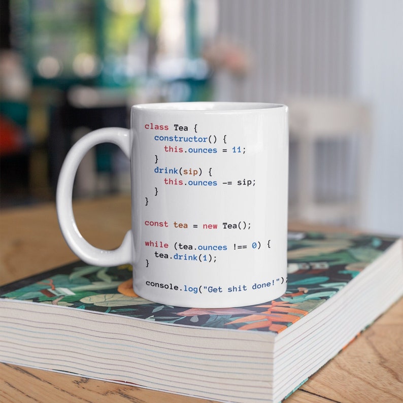 Weißer Labradorit Becher, Programmierer Geschenk, Programmierer Geschenk, Programmierer Geschenk, Programmierer Geschenk, Coder Teebecher Bild 1