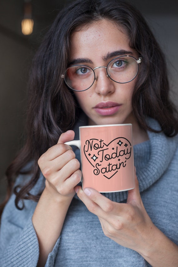 11oz Ceramic Coffee Tea Mug Glass Cup Not Today Satan