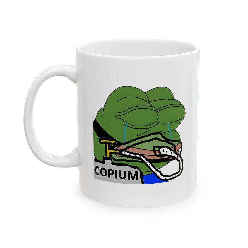 Copium Meme Mug Pepe the Frog Mug Peepo Coffee Mug Twitch Meme Gift for ...