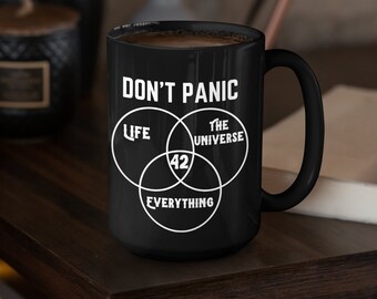 42 the Answer to Life, Universe, and Everything. Mug, for Hitchhikers Who  Want to Explore the Galaxy: 42 | Don't Panic Gifts - Etsy
