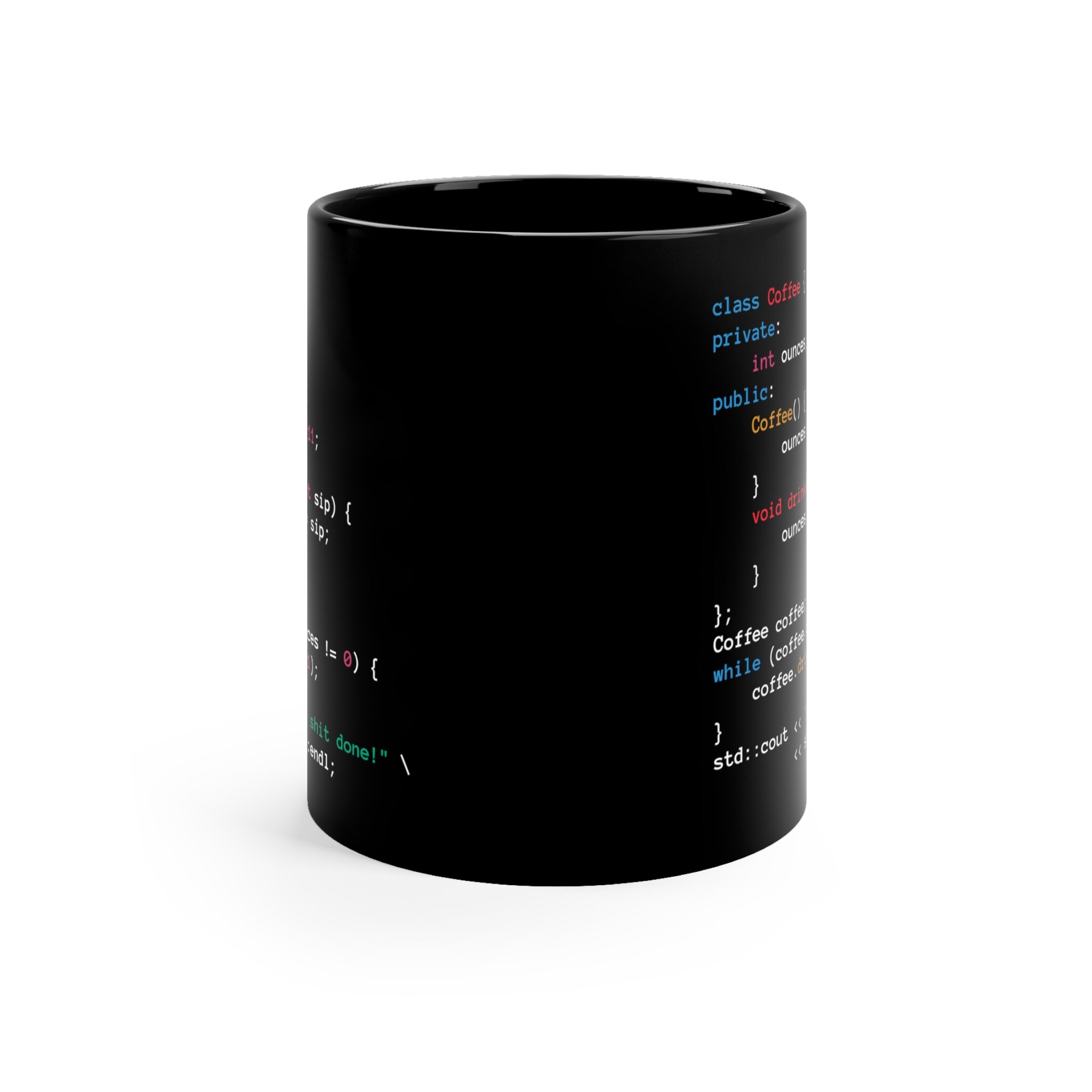 Cpp C++ Coffee Programmer Coder Engineer Cpp Black Coffee Mug Gift C++ ...