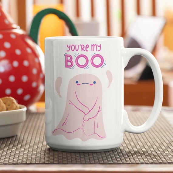 You're My Boo, Halloween Love Mug, Cute Funny Ghost Love Mug, Couples Mug, Mug for Him, Girlfriend Mug, Ghost, Spooky Romance Mug