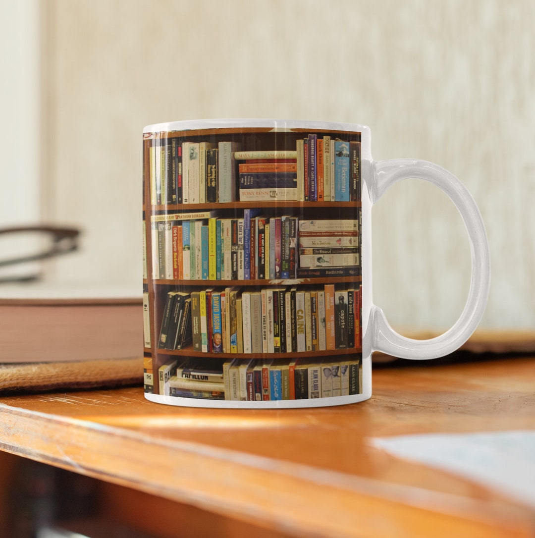 Bookworm Library Books Mug Etsy