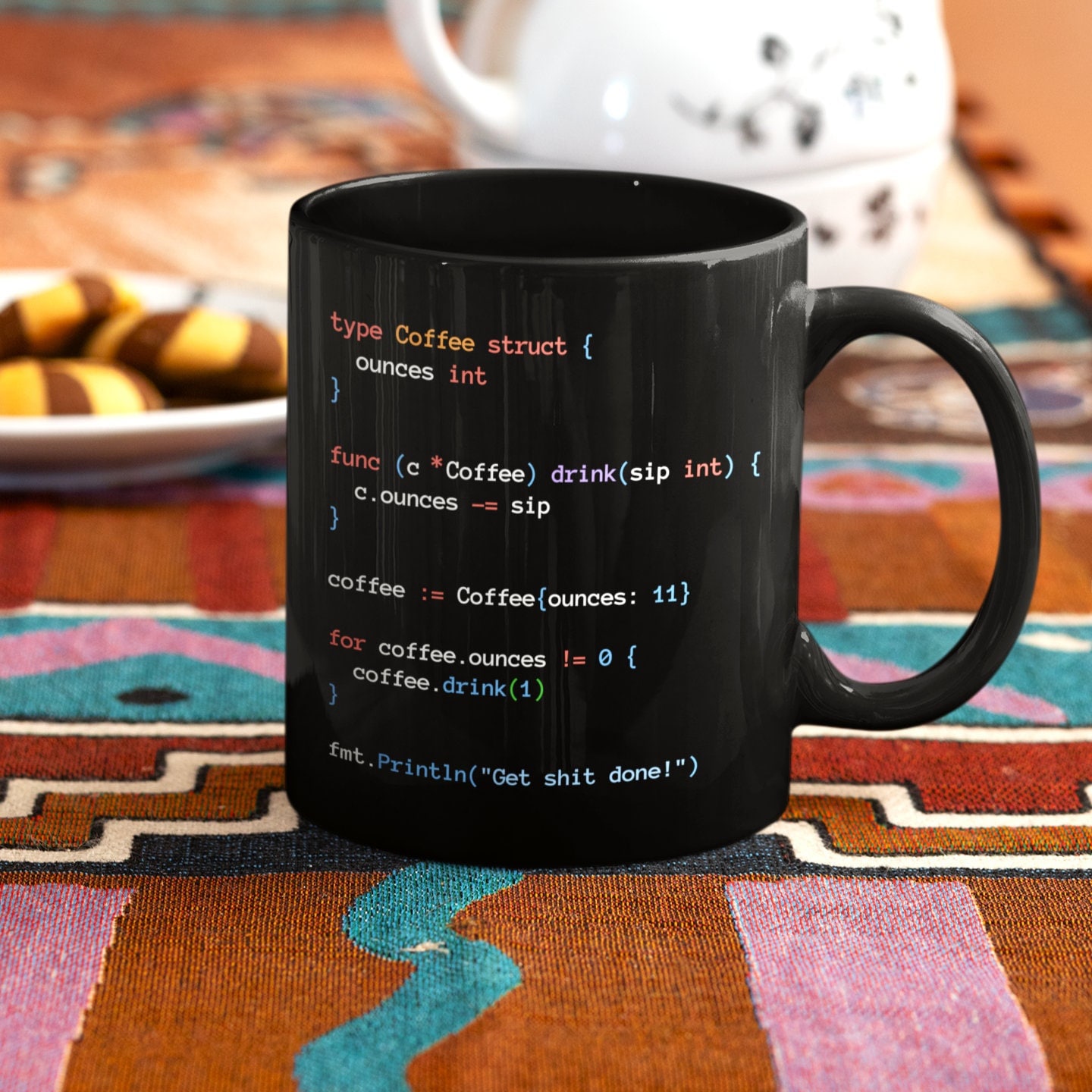 Go Code Mug for Programmers - Black Coffee Cup Gift for Golang Developers  Programming Mug - Etsy