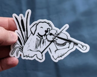 Fiddle Pup Sticker