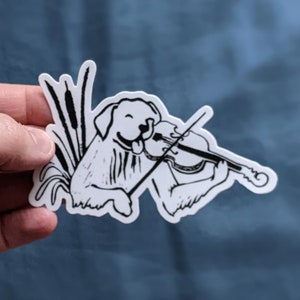 Fiddle Pup Sticker