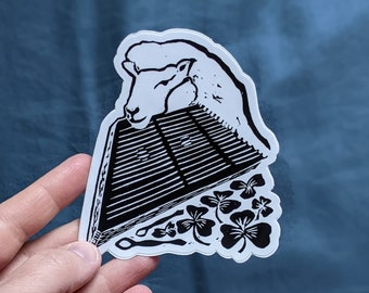 Sheep + Dulcimer Sticker