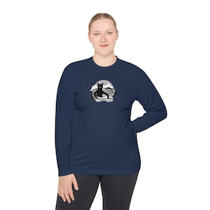 Cat + Dulcimer: Unisex Lightweight Long Sleeve Tee