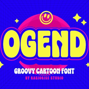 Ogend Groovy Cartoon Font, Quirky Font, Psychedelic Font, Groovy Font, Retro Font, Playful Font, Bouncy Font, Hippie Font, Funky Font, Comic