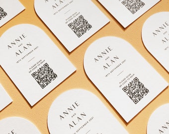 Pack of 100 QR Code RSVP Cards, Scan RSVP Card,